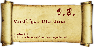 Virágos Blandina névjegykártya